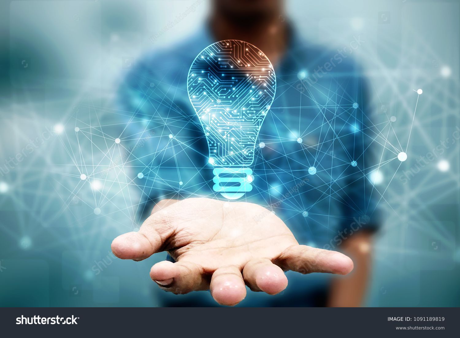 Business professional working with data analytics and visualizations